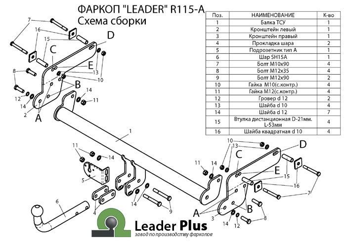 Leader Plus R115-A Renault Duster 2012-/Nissan Terrano 2014-